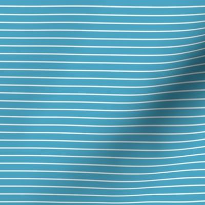 Small Horizontal Pin Stripe Pattern - Blueberry Sorbet and White