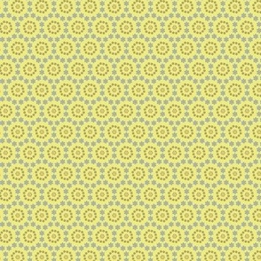 Mini Flower Circles on yellow