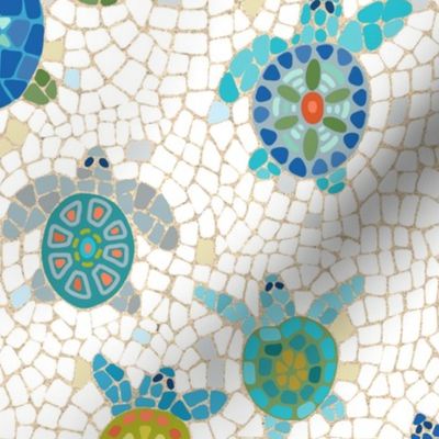 turtle race mosaic