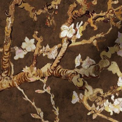 Almond Blossoms ~ Van Gogh ~ Brushed Brown 