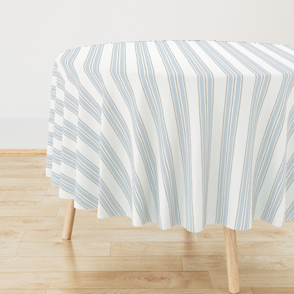 Erin Tan Blue on White Anderson Stripe