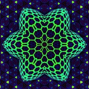 expanding star flower square patch