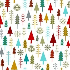 festive winter trees