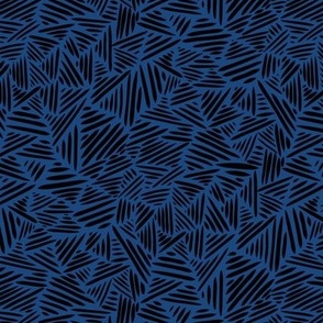Lines & Shadows: Graphic Black on bright blue, small scale, ID: 11701195