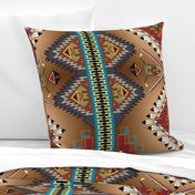Zia Feathers Twin Panel Native American Navajo Style Double Panel