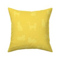 Tone on Tone Cats Large Yellow