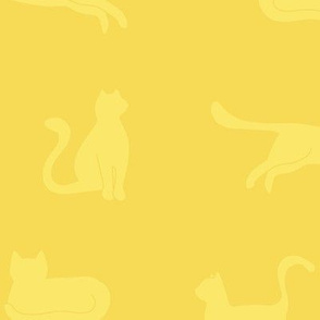 Tone on Tone Cats Large Yellow