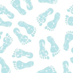 baby feet - blue - nursing - C21