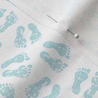 (small scale) baby feet - blue - nursing - C21