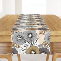 Whimsical Floral beige pattern 