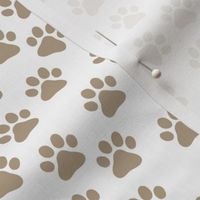 Sm. Paw Print Pattern in Tan (5in repeat)