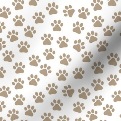 Sm. Paw Print Pattern in Tan (5in repeat)