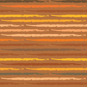 Earthy Orange, Brown Stripes