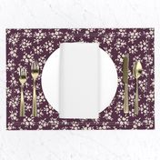 Ditsy Daisy Sprigs in Purple Plum