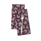 Ditsy Daisy Sprigs in Purple Plum