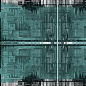 Linear Illusions in Teal_12x9
