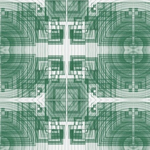 Lines & Circles & Swirls, Oh My! in Green and White_8x6