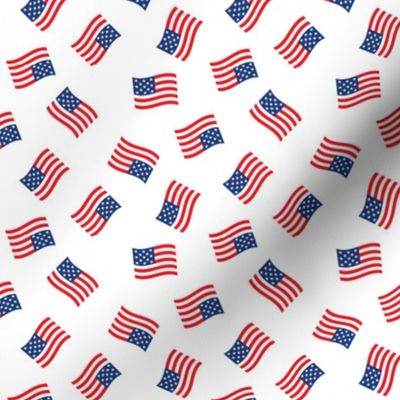 American Flag - USA -  flags - white  - C21