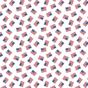 (micro scale) American Flag - USA -  flags - white  - C21