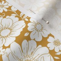 Camilla Vintage Floral Mustard - medium scale