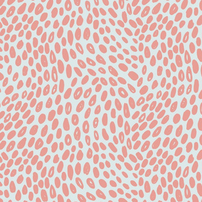 rhythmic dots blender print pink on gray // medium scale
