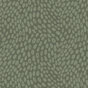 rhythmic dots blender print green on green // medium scale