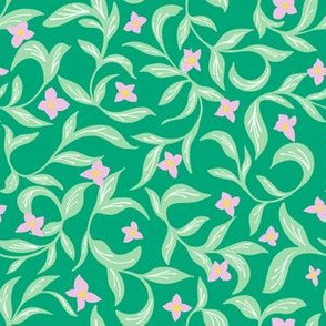 Floral Twist Green Pink by Jac Slade