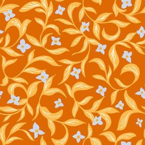 Floral Twist burnt orange by Jac Slade