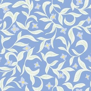 Floral Twist cornflower blue by Jac Slade