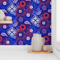 Red White & Blue Donut Paisley Fun