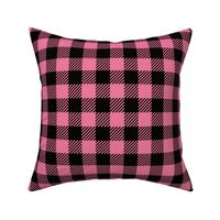 Carnation Pink Buffalo Check Plaid