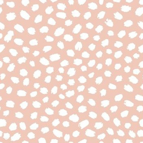 Blush pink painted polka dots by Jac Slade
