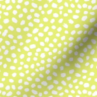 Lime Green painted polka dots by Jac Slade