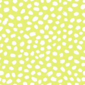 Lime Green painted polka dots by Jac Slade