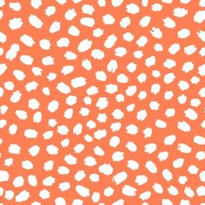 Orange deep painted polka dots by Jac Slade