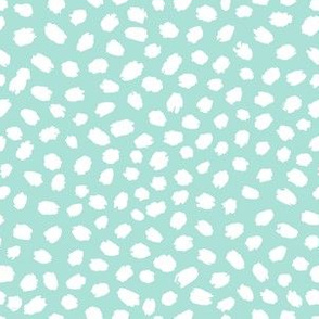 Soft Teal painted polka dots by Jac Slade
