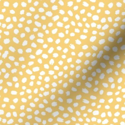 Sunshine Yellow painted polka dots by Jac Slade