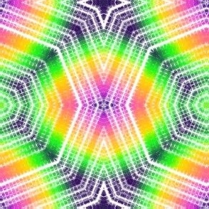 Super Imposed Mandala On Multi Color Og  ,Medium