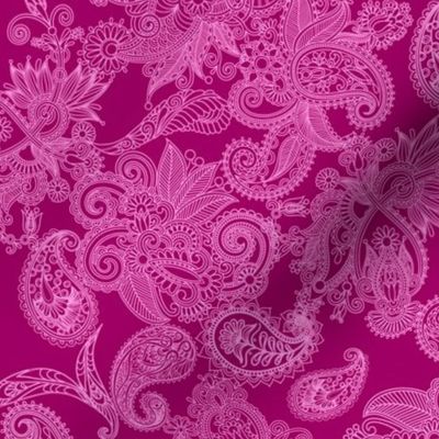 Pink Paisley Coordinate Pattern