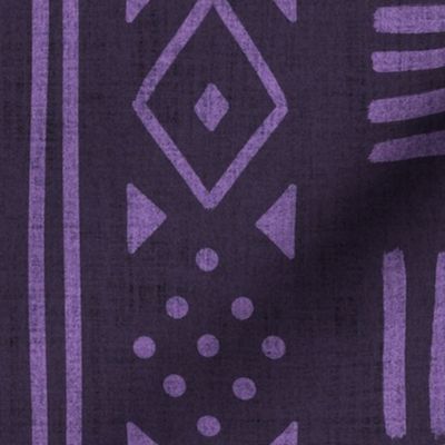 Royal Purple Mudcloth Geometric Motifs 1 - jumbo