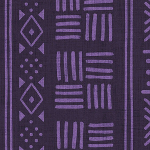 Royal Purple Mudcloth Geometric Motifs 1 - jumbo