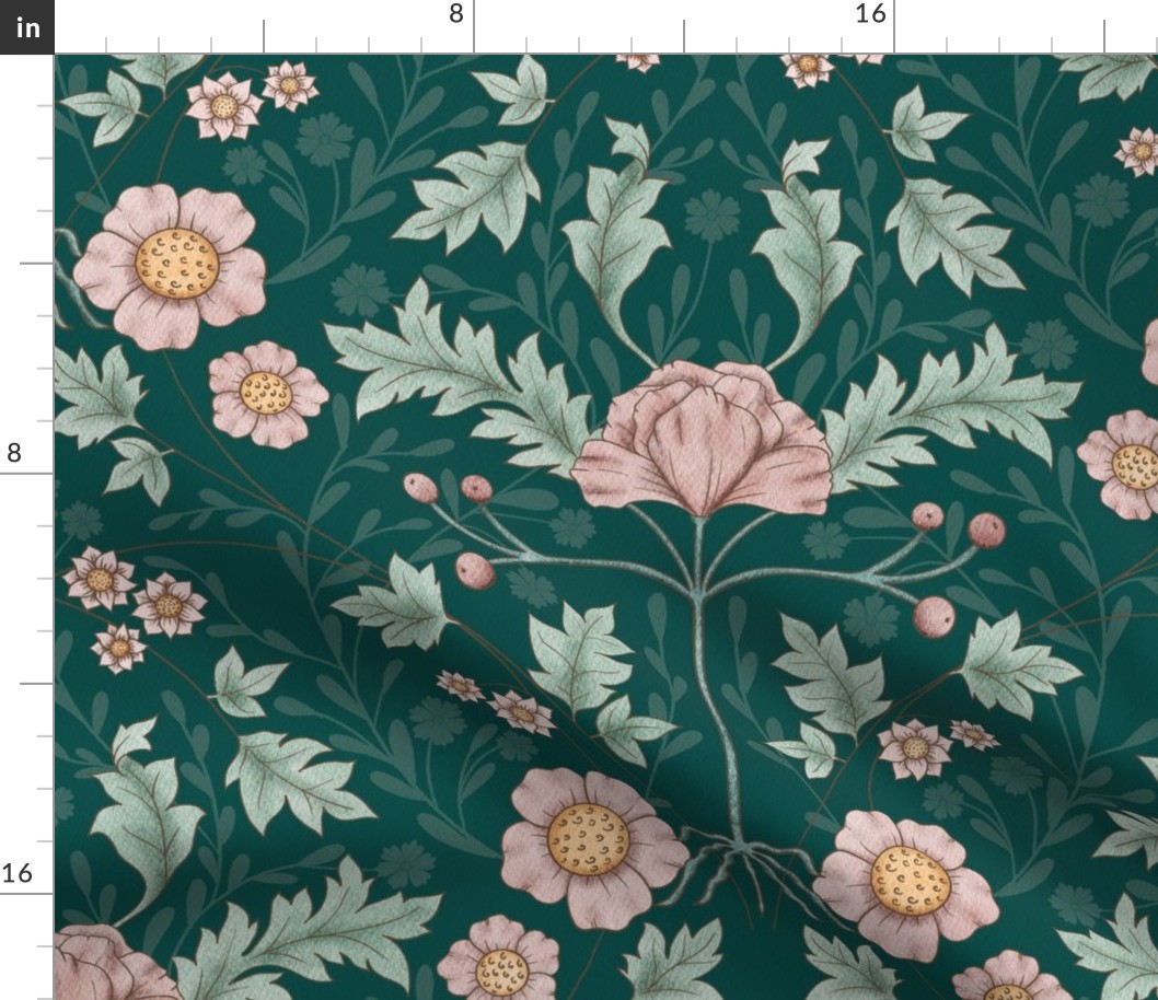 BellaNora Vintage Symmetry Floral pattern, large