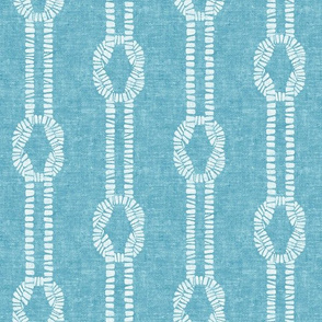 Rope Blue White Sea Beige Nautical Pattern Spoonflower Fabric by the Yard 