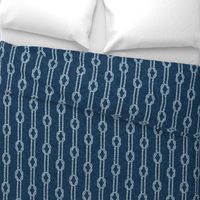 nautical rope knots - square knot - coastal (dark blue) - LAD21