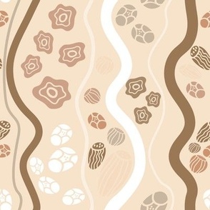 Wavy Floral Stripe-Cinnamon Bun Palette