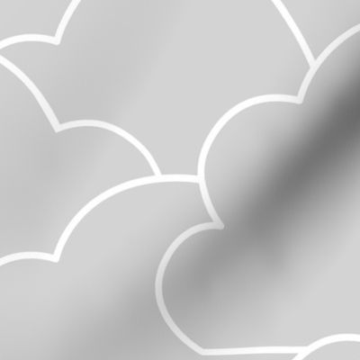 Clouds - Jumbo Size with Grey and White