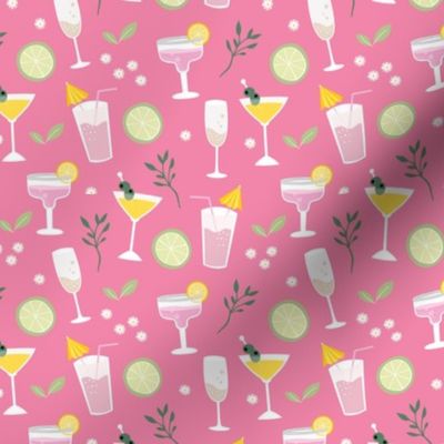 Drinks and cocktails happy birthday party celebrations happy hour glasses pink 