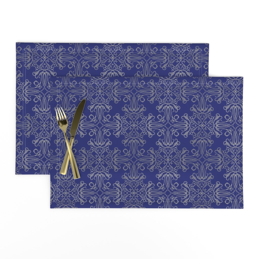 Whiplash Damask - Denim