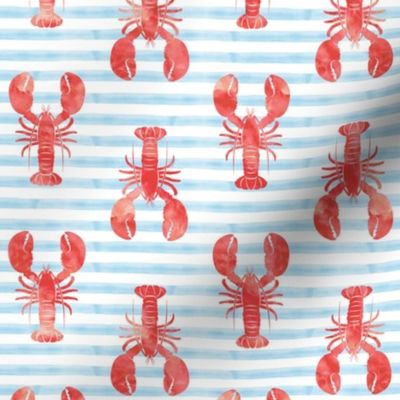 (2.25" scale) lobsters - blue stripes - C21