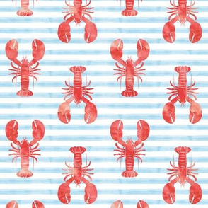 (2.25" scale) lobsters - blue stripes - C21